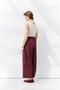 Pleated Pocket Trousers Burgundy - 5
