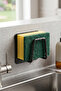 Luxury Thermoplastic Coated Black Adhesive Dish Sponge Holder Kitchen Sink Organizer