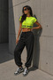 Women's Cotton Sport Printed Oversize Short Sleeve Crop T-Shirt - 6