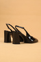 Women's Thick Heeled Patent Leather Luxury Special Production Blunt Toe Evening Dress Shoes Heeled Shoes - 8