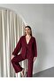 Burgundy Tied Kimono Set - 8567 - 8