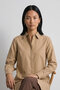 Elora Comfortable Fit Hidden Button Terikoton Boyfriend Women's Shirt & Hijab Shirt - Beige - 4