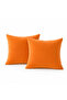 Orange Throw Pillow Cover Set of Two Decorative Modern Sofa Throw Pillows 45X45 / 50X50 / 40X40 - 3