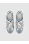 Genuine Leather Blue Lace Detailed Casual Sneaker Shoes - 2