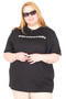 Mode XL Real Big Size Women's T-Shirt Bis Yaka Wanted U26113 Black - 3