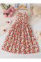 Girls Strawberry Print Strappy Dress