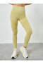 Yellow Tonal Jacquard Low Back Sports Bra and Leggings Set - 5