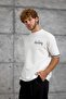 Men's T-Shirt Dp Bi̇si̇klet Yala Tri̇ko White Oversize Knitwear Fabric Crew Neck - 3