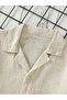 Boys Beige Linen-Look Shirt and Shorts Set - 5