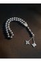 Silver Color Natural Hematite Stone 33-Piece Prayer Bead Bracelet Set (with Wooden Box) - 3
