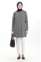 Digital Printed Crepe Tunic 1004A-01 Black and White