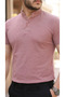 Men's Judge Collar Woven Cotton Fabric Short Sleeve T-Shirt - 2