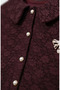 Baby Collar Lace Tunic Skirt Double Set 0270-04 Claret Red - 5