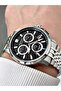 Functional Silver-Black Color Steel Band Steel Case Sapphire Glass Men's Wristwatch 1214Mr - 3