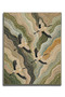 Sdt Crane Birds and Wavy Nature Pattern Beige Green Toned Woven Base Decorative Carpet Sdt1000 - 3