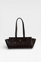 Rectangular Baguette Shoulder Bag Brown