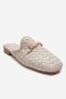 Senia Cream Knitted Genuine Leather Buckle Closed-Front Women's Slippers - 2