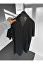 Cuban Collar Black Pinstripe Efil Efil Alaçatı Shirt - 2