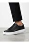 Men's Black Genuine Leather Eva Sole Casual Sneaker - 3