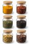 Glass Jar with Bamboo Lid 250 ml (6 Pieces) – Spice Jar/Jar Set, 7X10 Cm, Storage Jar with Lid - 4