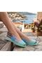 Women's Knitted Patterned Open Heel Daily Comfortable Ballerinas