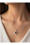 Blue Heart Stone Women's Necklace 316L Stainless Steel Stylish Gift - 3