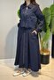 Grace Cut Dress 5195 Navy Blue - 4
