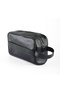 Genuine Leather Black Men's Handbag - Travel Bag - Cosmetic Bag - Shaving Bag - 2
