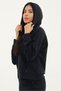 Navy Blue Women's Modal Hooded Tracksuit Set with Zipper Top and Wide-Leg Bottom, Comfortable Fit - 6