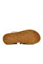 Beige Velcro Women's Flat Sandals - 5