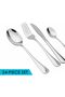 Evren 24-Piece Cutlery Set - Sleek Silver Stainless Steel Flatware