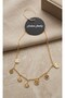 Trendy Women's Necklace with Gold Sparkling Smiling Face Figure - 3