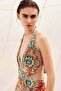 Open-back halterneck dress