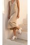 Women's Vintage High Wedge Heel Slippers Sandals Shoes with Skin Medium Detail - 3