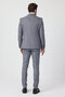 Serardo Men's Navy-Grey Polyviscon Fabric Slim Fit Jacket Pants Vest Suit - 7