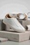 Men's Black Leather Sneaker - White Sole, Casual Daily Shoes