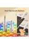 48 Colors Acrylic Paint Marker Pens Set - Dual Tip (1mm Fine & 5mm Brush) Art Markers for Craft - 2