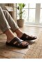 Genuine Leather Men's Sandals Slippers Summer Orthopedic Comfortable Daily Use Brown 1920 - 2