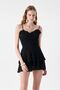 Women's Full Lycra Strap Mini Homecoming Dress