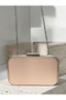 Beige Color Z.A.R.A. Satin Crystal Stone Embroidered Chain Women's Evening Dress Bag Wedding Engagement Graduation - 5