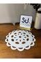 White Stylish Laser Cut Placemat and Napkin Set, 6-Piece Placemat Set
