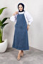 Strappy Denim Long Dress |   Comfortable Fit, Compatible with Hijab - 3