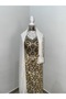 Elegant White Mukhawir with Gold Floral Embroidery and Sheer Shawl - 2