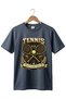 Unisex Tennis Printed Athlete Vintage Tennis Club Designed Train Hard Win Big Written Basic T-Shirt