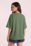Women's Oversize Casual T-Shirt Basic Plain Unprinted Light Green - 6
