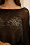 Vieste Asymmetrical Slim Black Knitwear Crop - 7