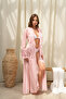 Paleros Ruffle Detail Pink Long Dress