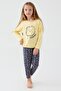 Girl's Pomme Apple Cotton Comfortable Fit Long Sleeve Pajama Set - 3