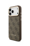 iPhone 17 Pro Max Compatible Case Licensed M-Safeli 4g Metal Large Logo Card Holder Brown - 2