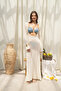 Merry Low-Cut Yellow Long Knitwear Dress - 2